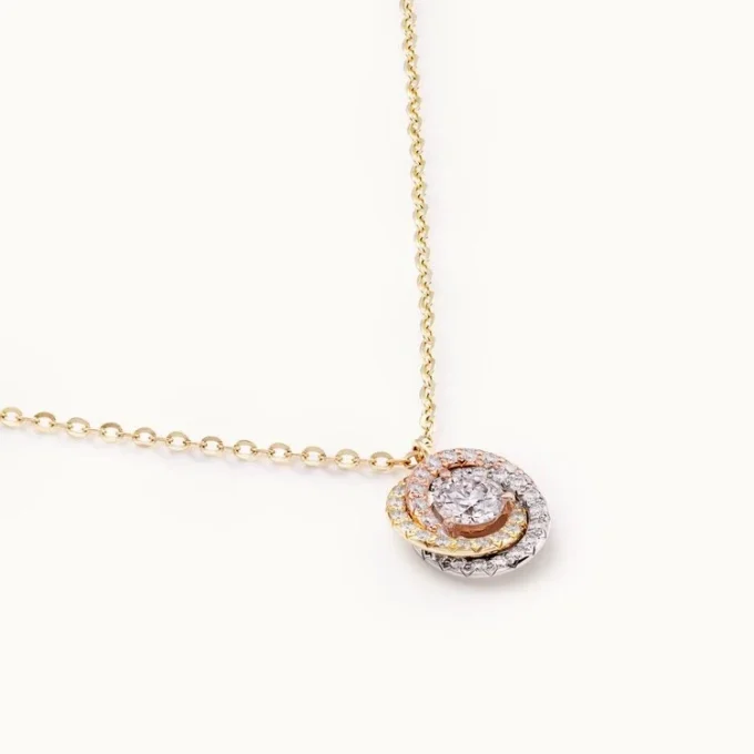 Přívěsek Trinity, 1 diamant, pavé