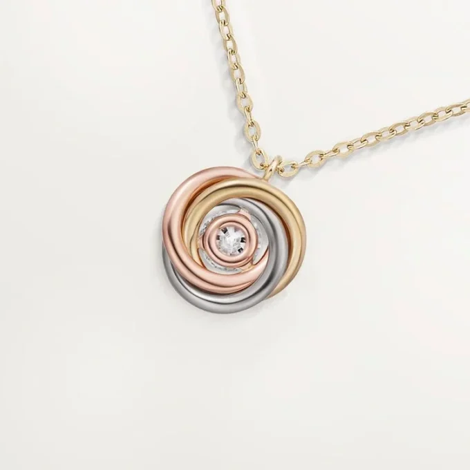 Přívěsek Trinity, 1 diamant, pavé