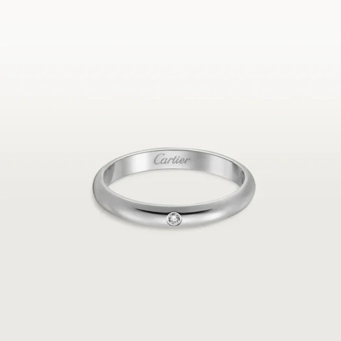Snubní prsten 1895 – platina, diamant – Cartier