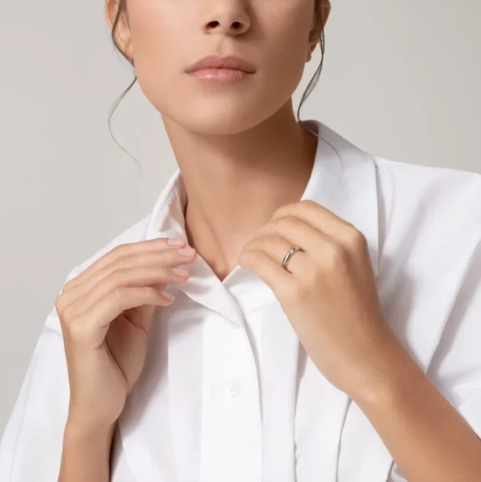 Snubní prsten 1895 – platina, diamant – Cartier