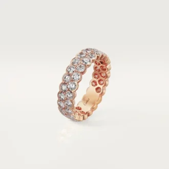 Snubní prsten Broderie De Cartier – růžové zlato, diamanty – Cartier