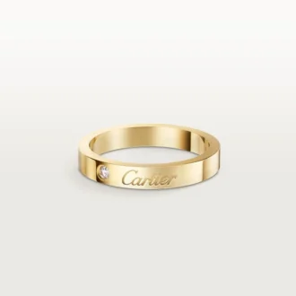 Snubní prsten C De Cartier, šířka 3 mm, 1 diamant
