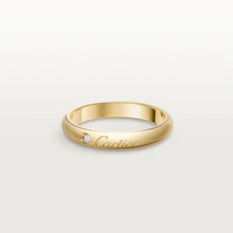 Snubní prsten C De Cartier, šířka 3 mm, 1 diamant