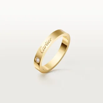 Snubní prsten C De Cartier, šířka 3 mm, 1 diamant