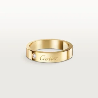 Snubní prsten C De Cartier, šířka 4 mm, 1 diamant