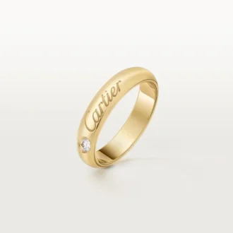 Snubní prsten C De Cartier, šířka 4 mm, 1 diamant