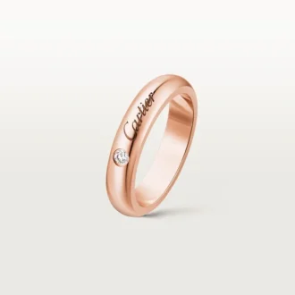 Snubní prsten C De Cartier, šířka 4 mm, 1 diamant