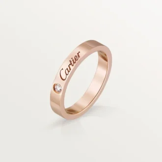 Snubní prsten C De Cartier – růžové zlato, diamant – Cartier
