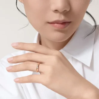 Snubní prsten C De Cartier – růžové zlato, diamant – Cartier