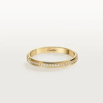 Snubní prsten Cartier D’amour, šířka 2,3 mm, s pavé