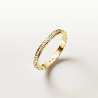 Snubní prsten Cartier D’amour, šířka 2,3 mm, s pavé