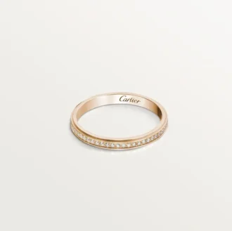 Snubní prsten Cartier D’amour – růžové zlato, diamanty – Cartier