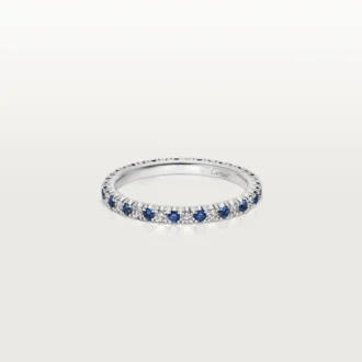 Snubní prsten Etincelle De Cartier – platina, safíry, diamanty – Cartier