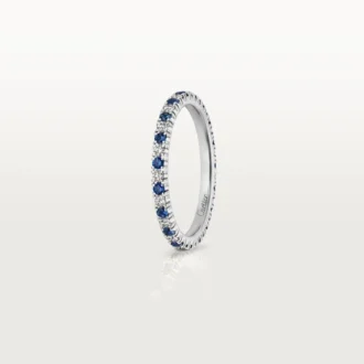 Snubní prsten Etincelle De Cartier – platina, safíry, diamanty – Cartier