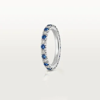 Snubní prsten Etincelle De Cartier – platina, safíry, diamanty – Cartier