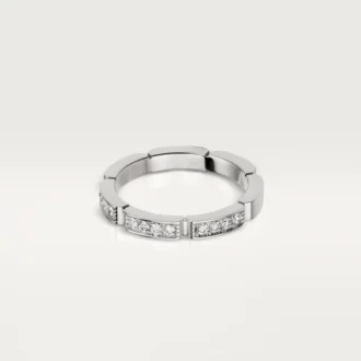 Snubní prsten Maillon Panthere – bílé zlato, diamanty – Cartier
