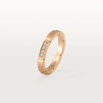 Snubní prsten Maillon Panthere – růžové zlato, diamanty – Cartier