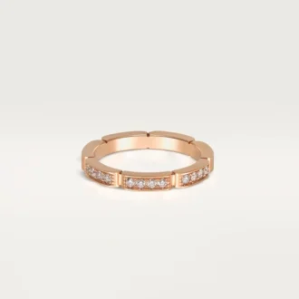 Snubní prsten Maillon Panthere – růžové zlato, diamanty – Cartier