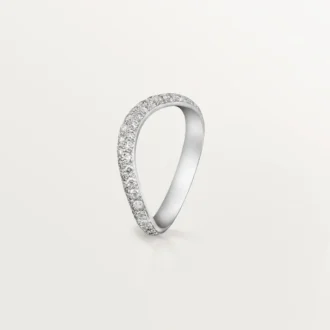 Snubní prsten Trinity Ruban – platina, diamanty – Cartier