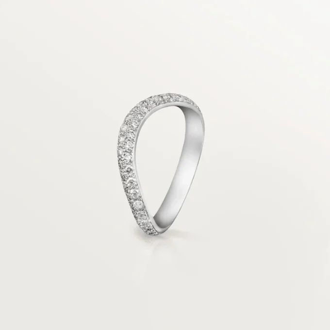 Snubní prsten Trinity Ruban – platina, diamanty – Cartier