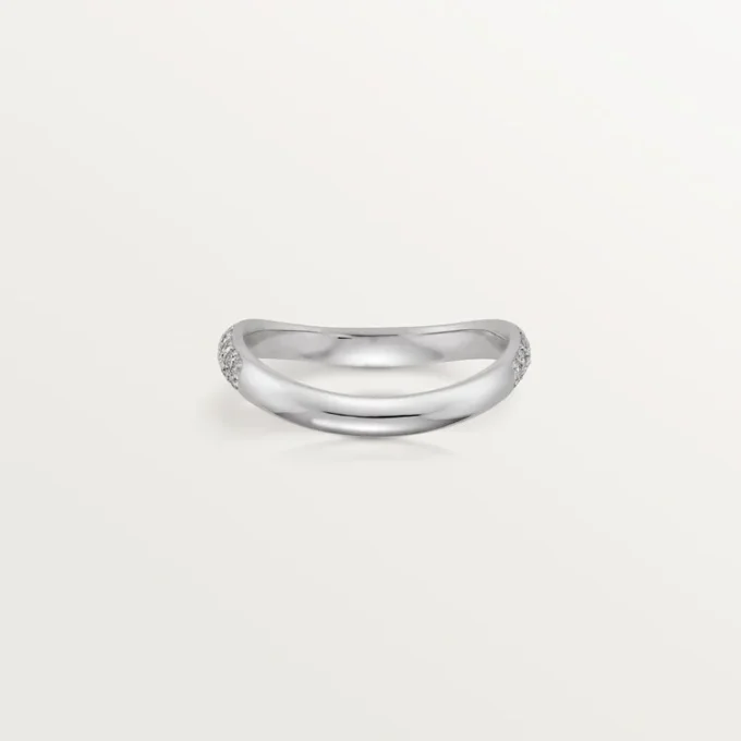 Snubní prsten Trinity Ruban – platina, diamanty – Cartier