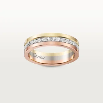 Snubní prsten Vendome Louis Cartier, šířka 4,8 mm, s pavé