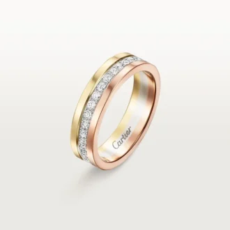 Snubní prsten Vendome Louis Cartier, šířka 4,8 mm, s pavé