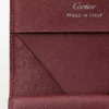 Čtvercová peněženka, Must De Cartier – černá telecí kůže, povrchová úprava z nerezové oceli – Cartier